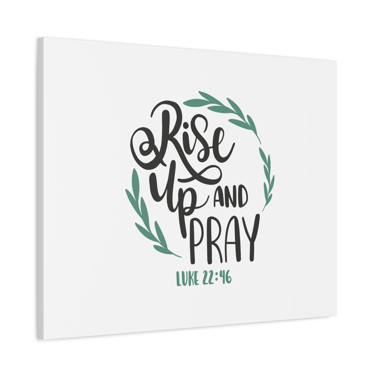 Scripture Canvas Rise Up Luke 22:46 Christian Wall Art Bible Verse Print Ready to Hang