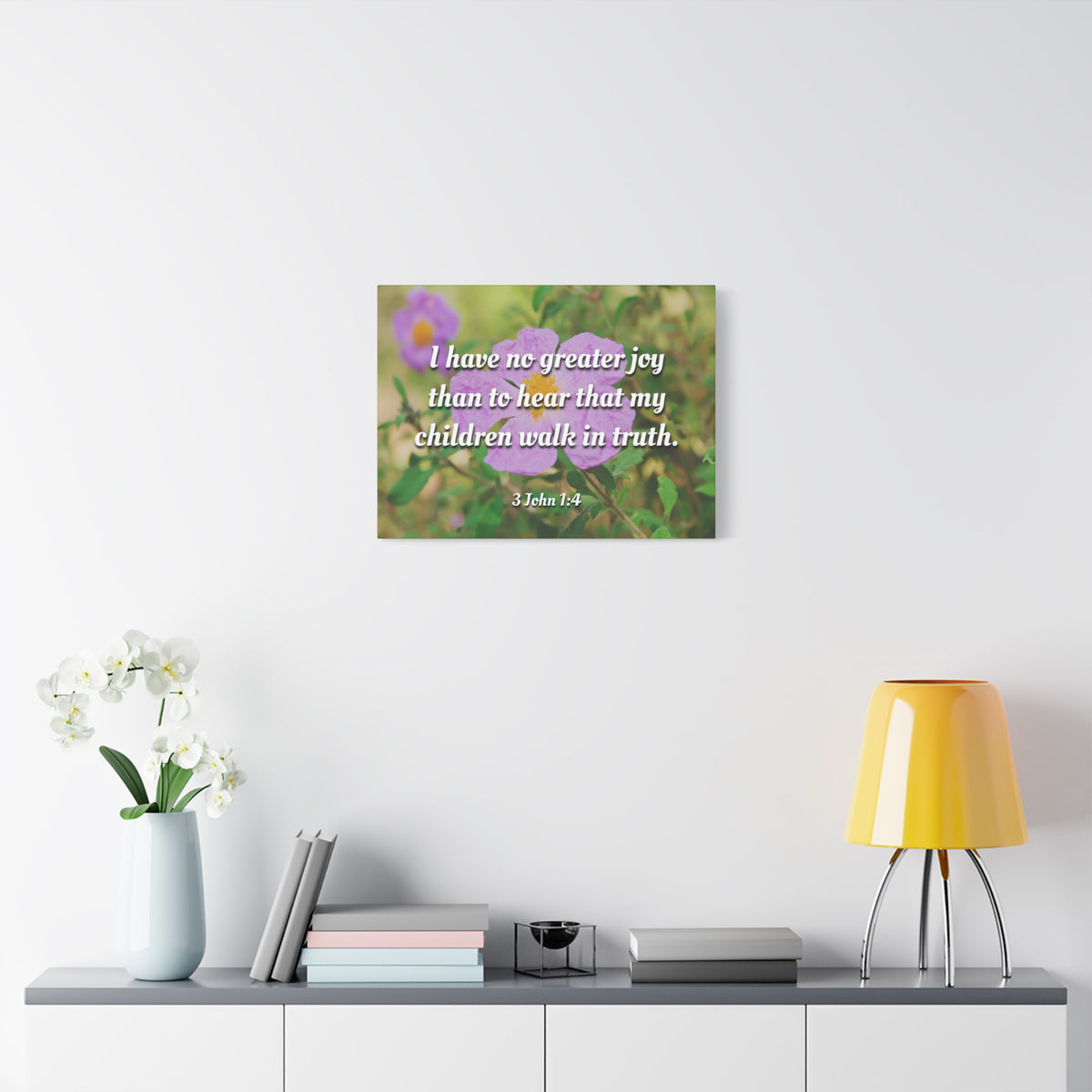 Scripture Canvas Children Walk In Truth 3 John 1:4 Christian Wall Art Bible Verse Print Ready to Hang