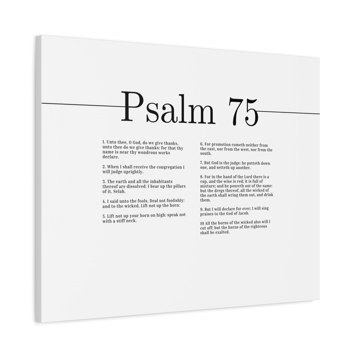 Scripture Canvas God Is The Judge Psalm 75 Christian Wall Art Bible Verse Print Ready to Hang