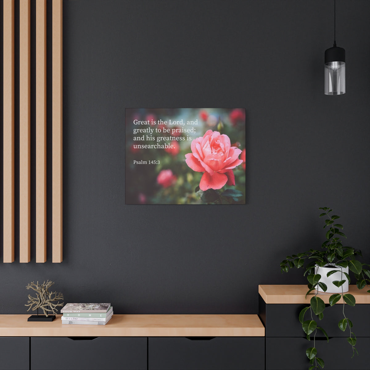 Scripture Canvas Greart is The Lord Psalm 56:3 Christian Wall Art Bible Verse Print Ready to Hang