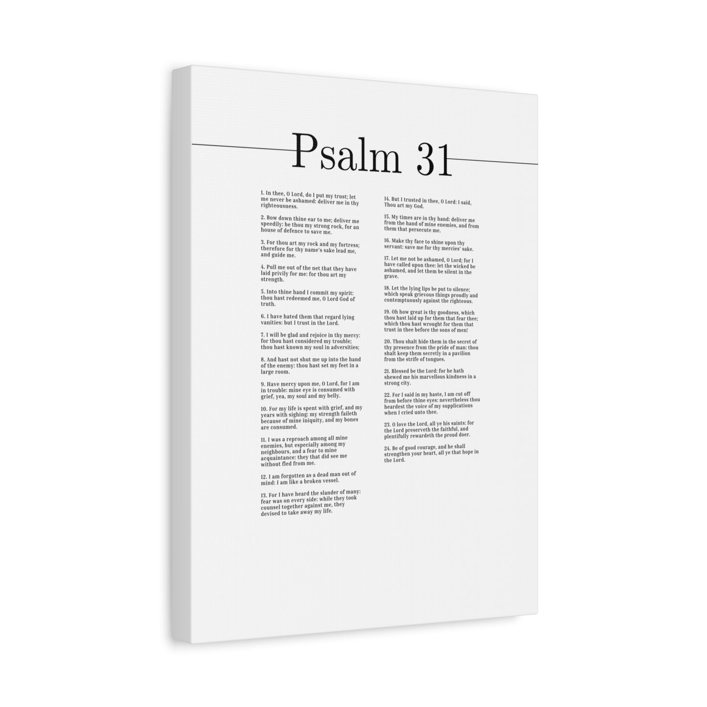 Scripture Canvas O Lord God Of Truth Psalm 31 Christian Wall Art Bible Verse Print Ready to Hang