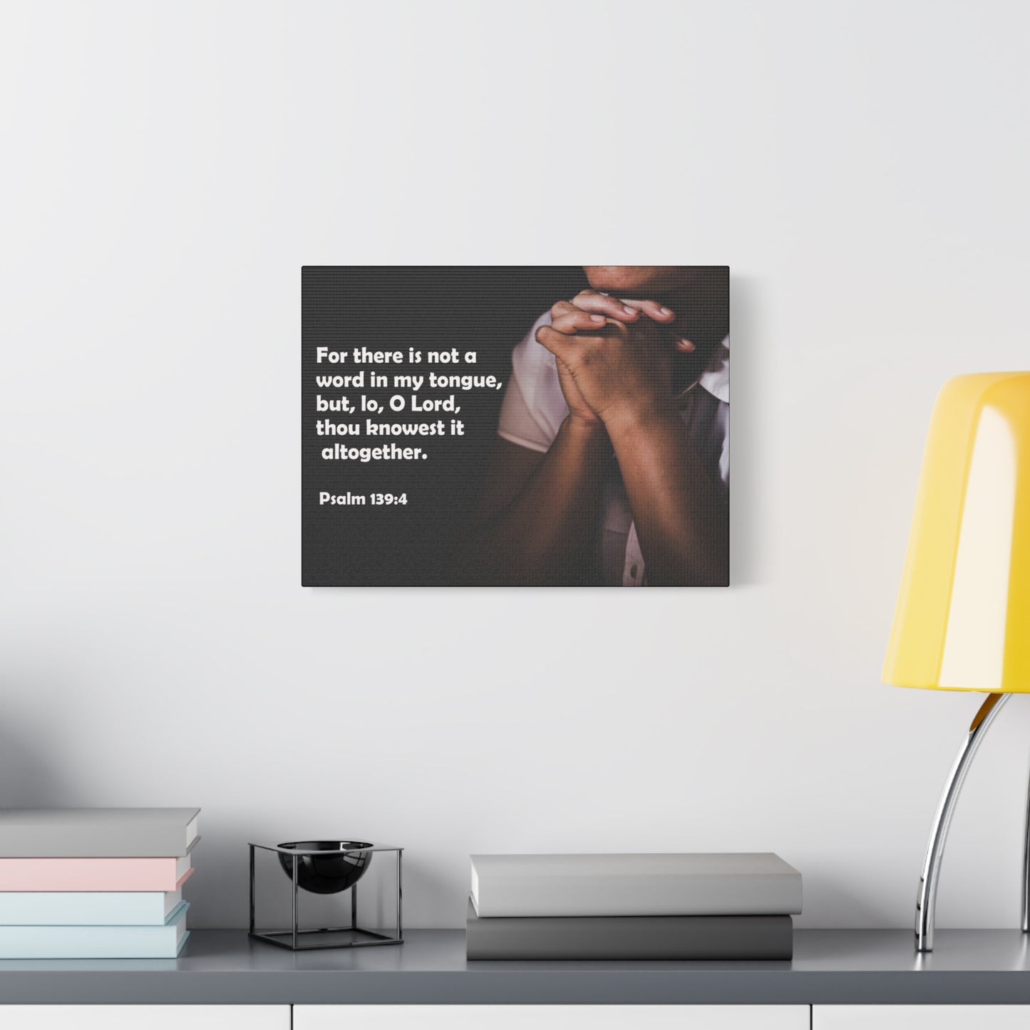 Bible Verse Canvas For There is Not a Word Psalm 139:4 Christian Home Décor Wall Art Scripture Ready to Hang Faith Print