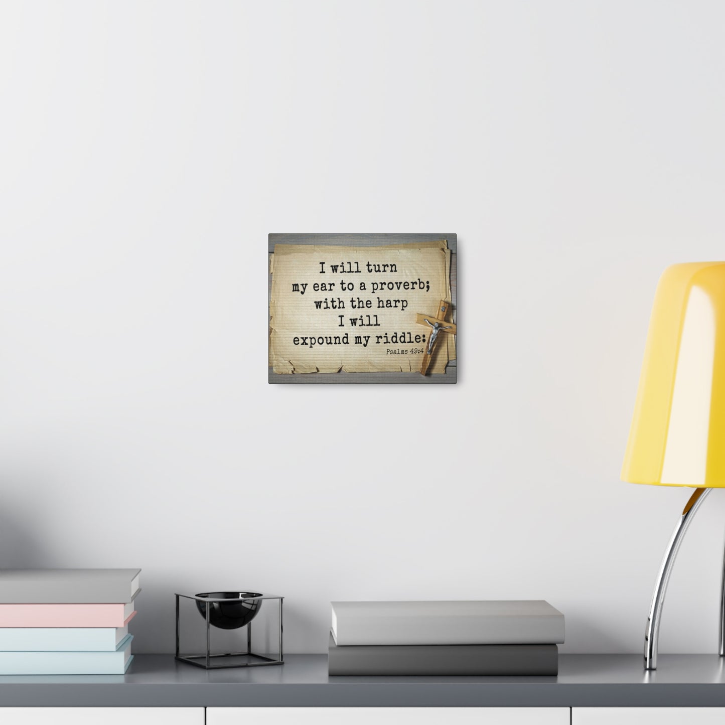 To A Proverb Psalms 49:4 Bible Verse Canvas Christian Wall Art Ready to Hang