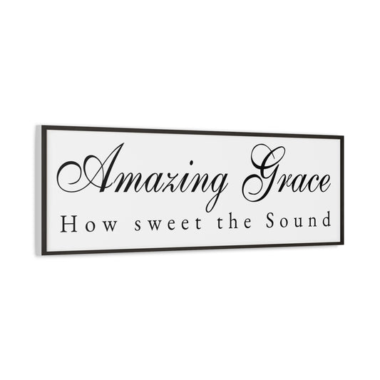 Scripture Walls Amazing Grace White Bible Verse Canvas Christian Wall Art Ready to Hang Unframed