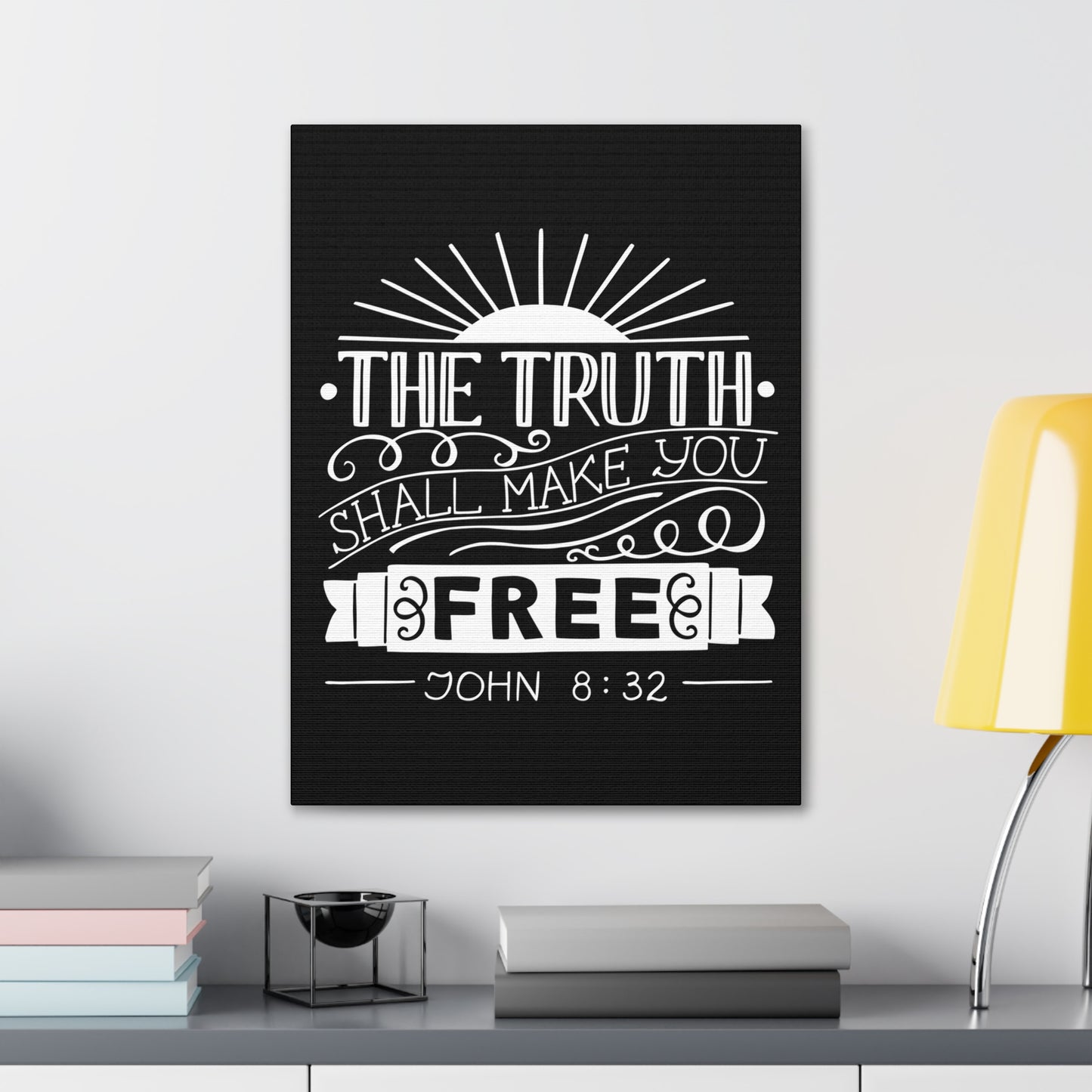 The Truth Shall Make You Free John 8:32 Christian Wall Art Bible Verse Print Ready To Hang