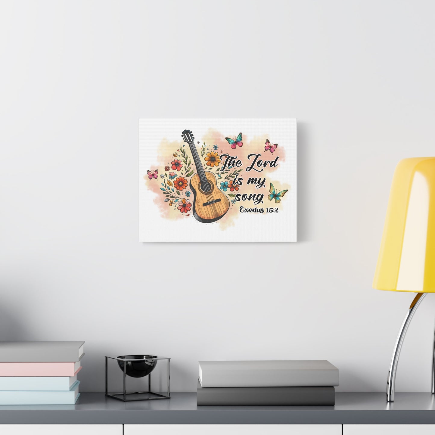 Scripture Walls Exodus 15:2 The Lord is My Song Bible Verse Canvas Christian Wall Art Ready to Hang Unframed