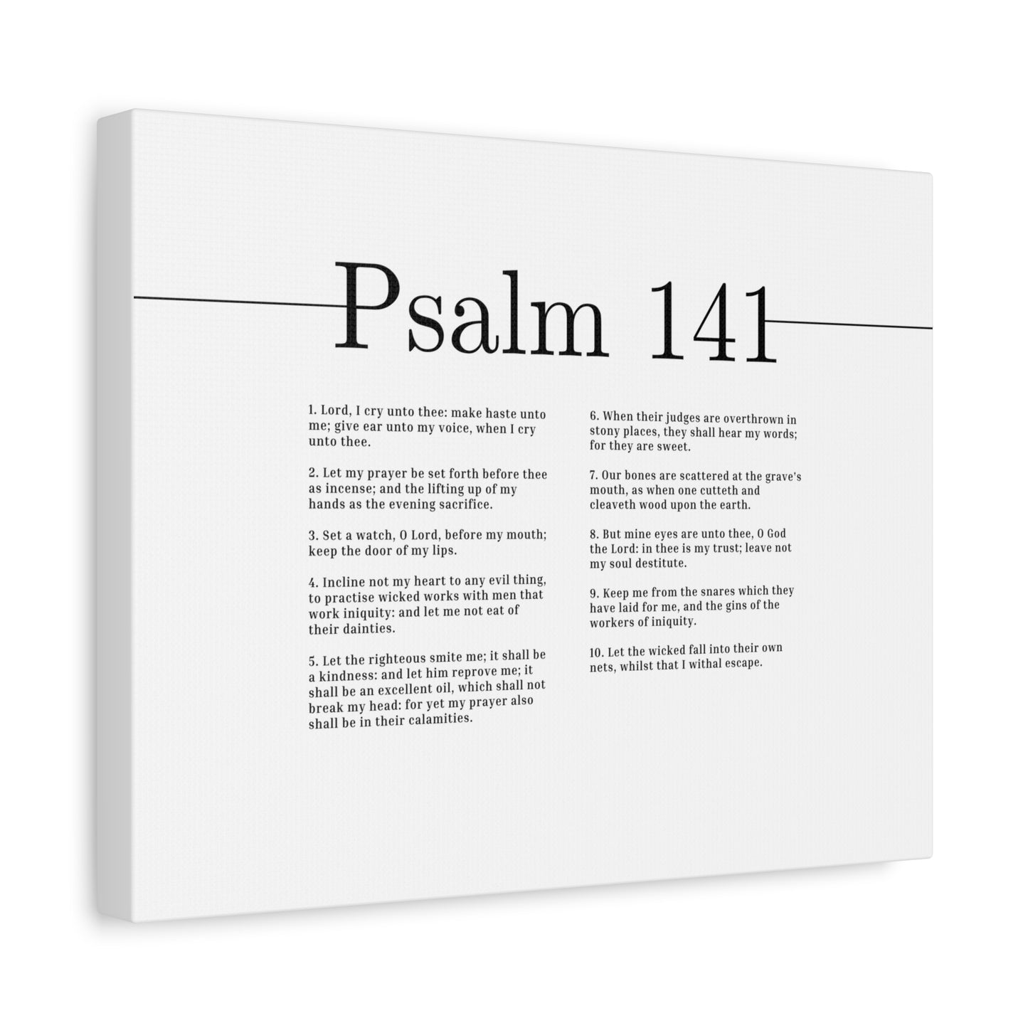 Scripture Canvas In Thee Is My Trust Psalm 141 Christian Wall Art Bible Verse Print Ready to Hang