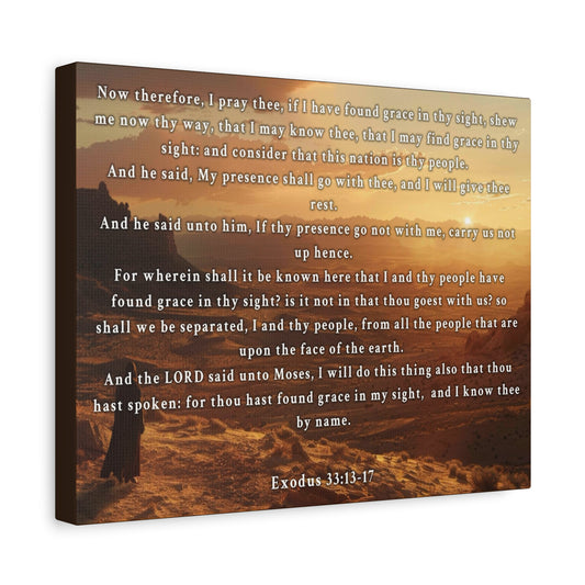 Scripture Walls Exodus 33:13-17 KJV Christian Wall Art Print Ready to Hang Unframed