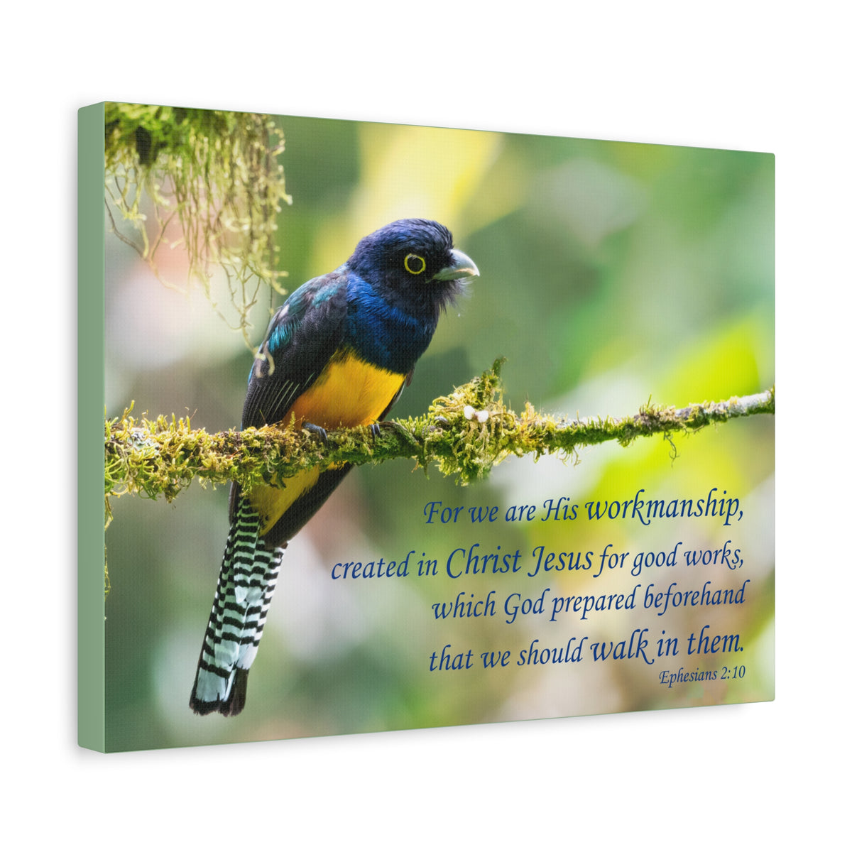 Scripture Canvas For Good Works Ephesians 2:10 Christian Wall Art Bible Verse Print Ready to Hang