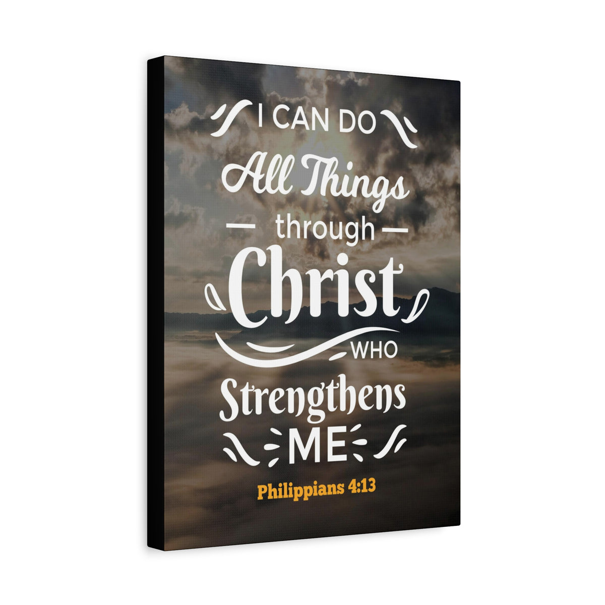 Scripture Canvas I Can Do Philippians 4:13 Christian Wall Art Bible Verse Print Ready to Hang