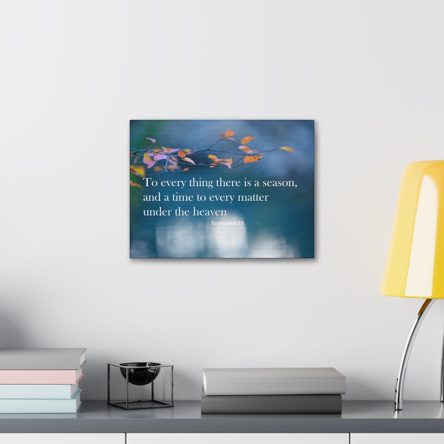 Under The Heaven Ecclesiastes 3:1 Bible Verse Canvas Christian Wall Art Ready to Hang