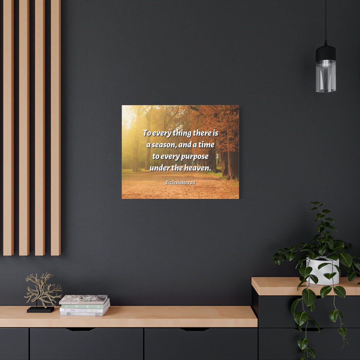 Scripture Canvas Purpose Ecclesiastes 3:1 Christian Wall Art Bible Verse Print Ready to Hang