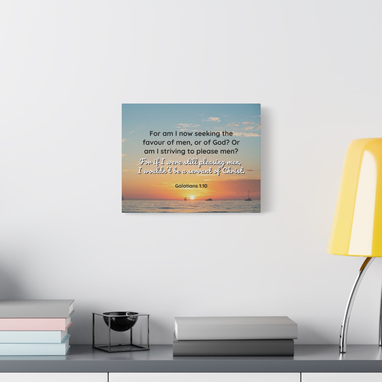 Scripture Canvas Servant Of Christ Galatians 1:10 Christian Wall Art Bible Verse Print Ready to Hang