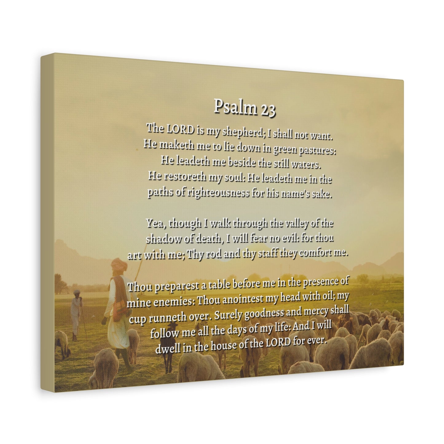Scripture Walls Lord Is My Shepherd Herding Psalm 23 Bible Verse Canvas Christian Wall Art Ready to Hang