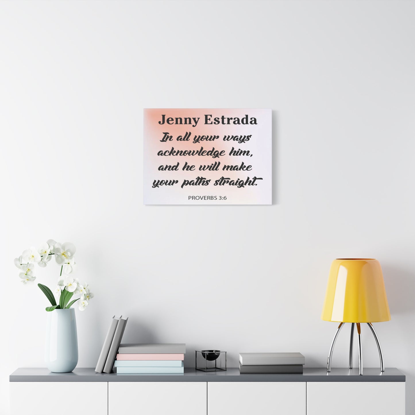 Pesronalized Proverbs 3:6 Canvas Gallery Wraps