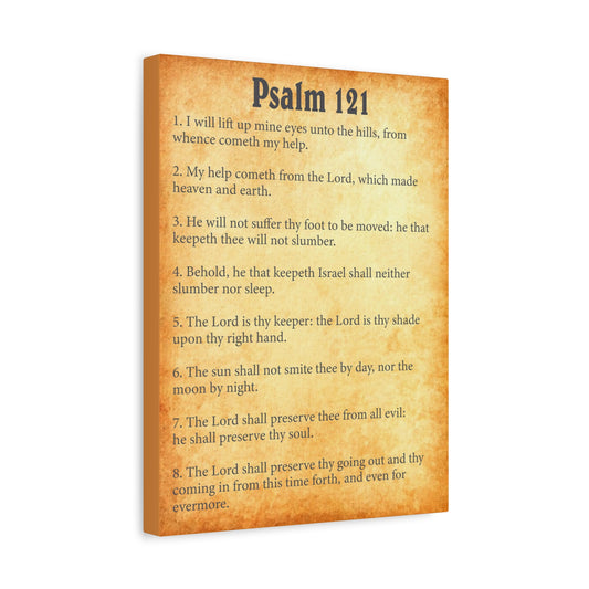 Scripture Walls Psalm 121 Gold Bible Chapter Canvas Christian Wall Art Ready to Hang