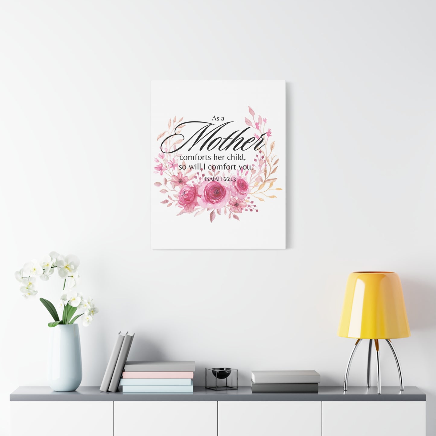 Scripture Walls Isaiah 66:13 I Will Comfort You Bible Verse Canvas Christian Wall Art Ready to Hang Unframed