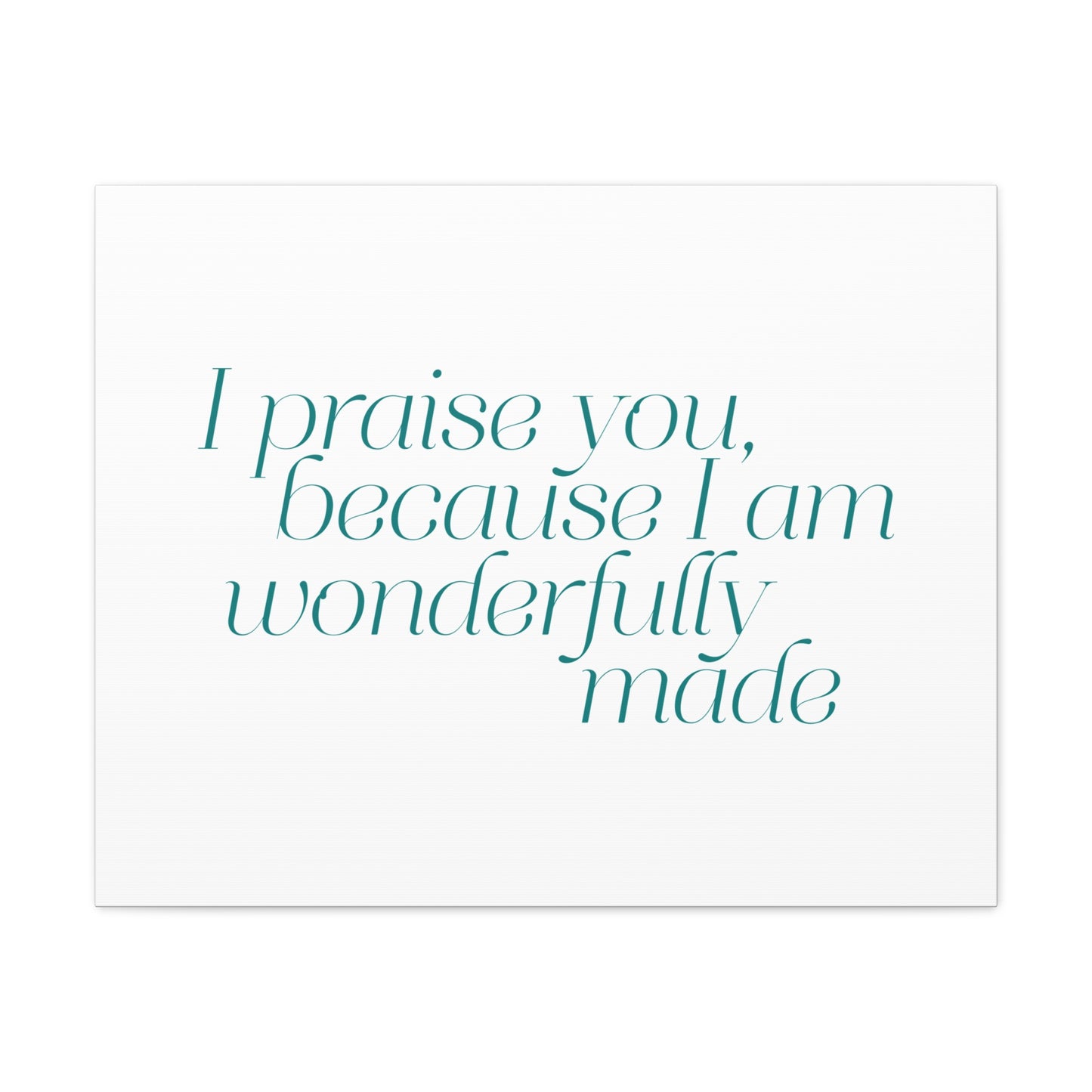 Wonderfully Made Light Blue Psalm 139:14 Bible Verse Canvas Christian Wall Art Ready to Hang