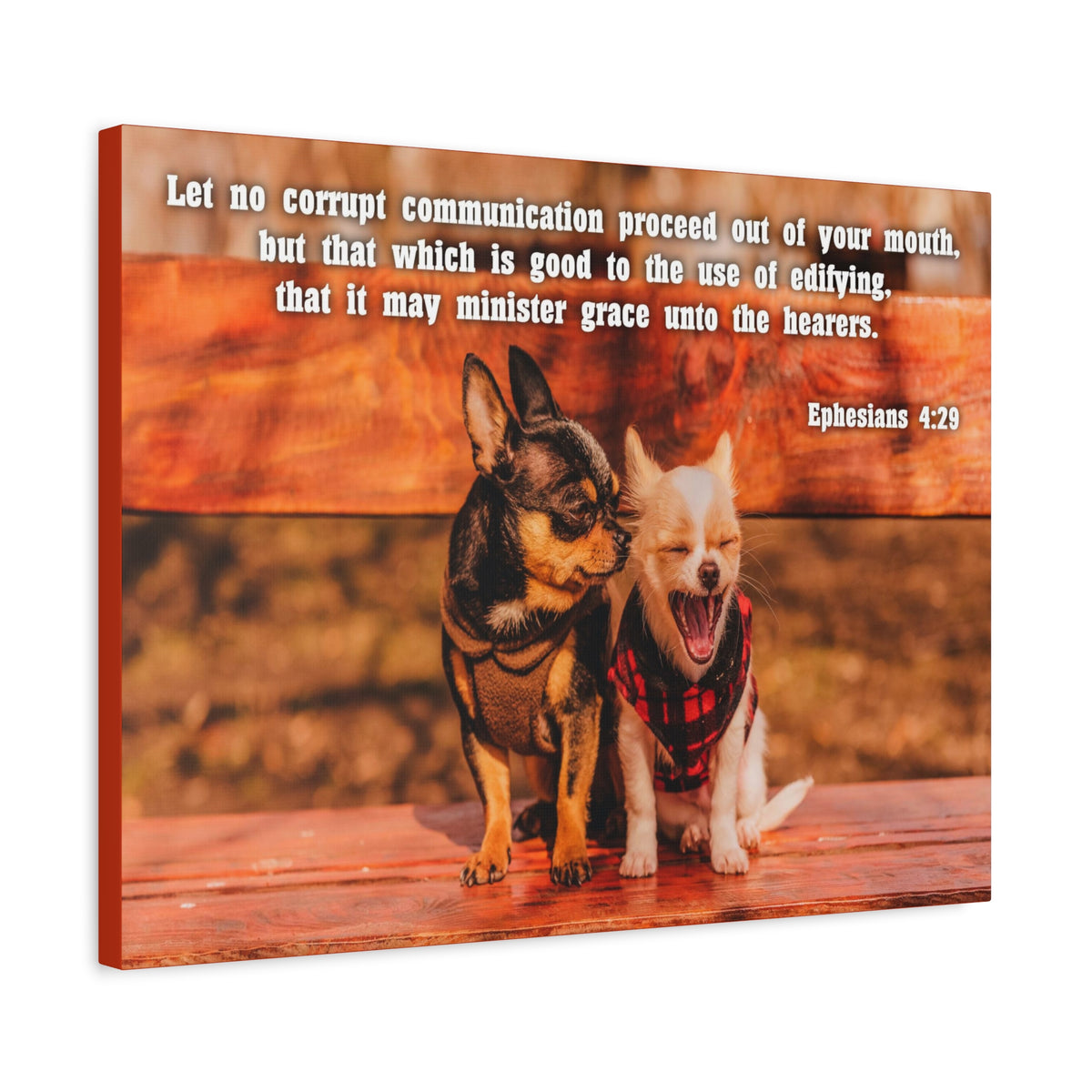 Scripture Canvas Grace Unto The Hearers Ephesians 4:29 Christian Wall Art Bible Verse Print Ready to Hang