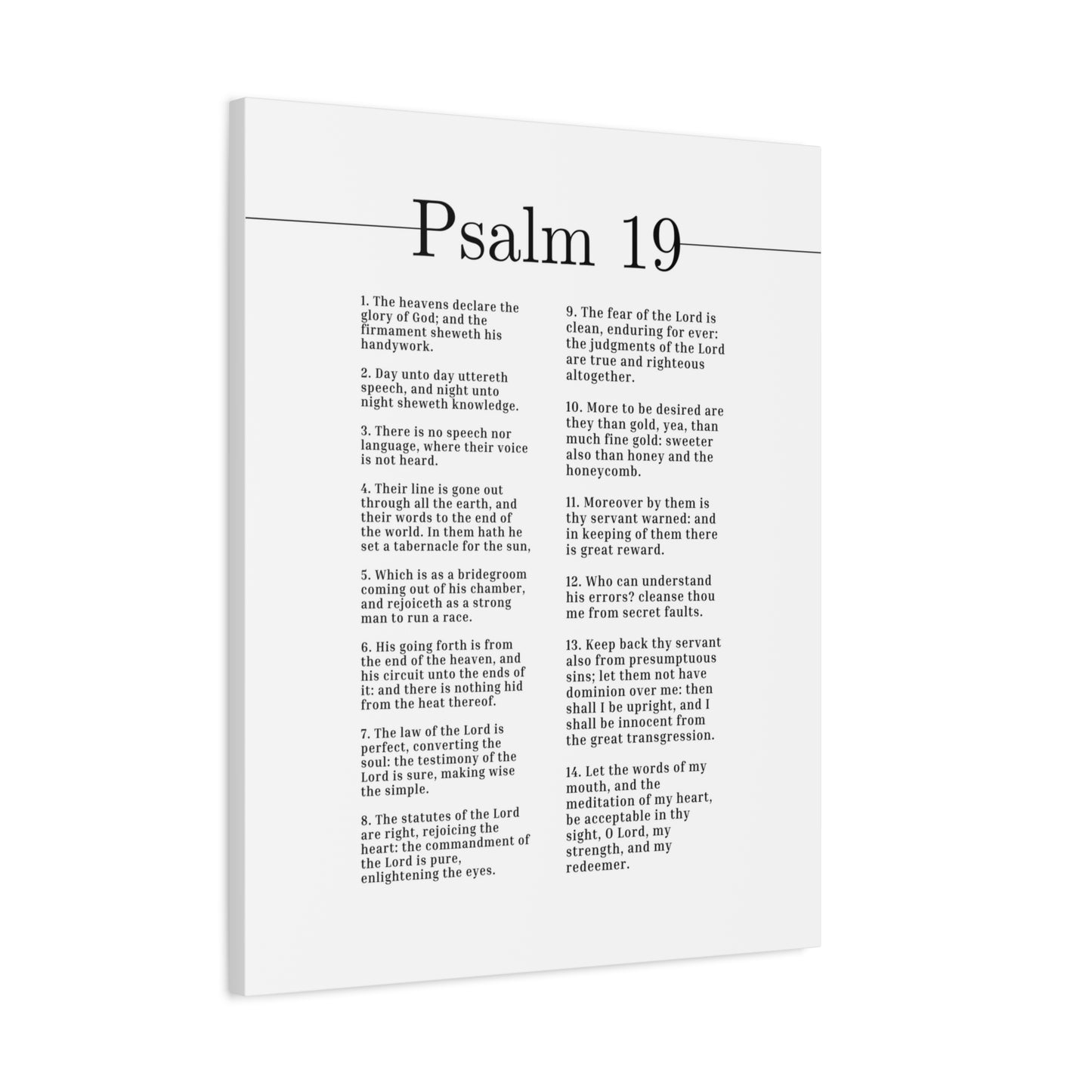 Scripture Canvas Declare The Glory Of God Psalm 19 Christian Wall Art Bible Verse Print Ready to Hang