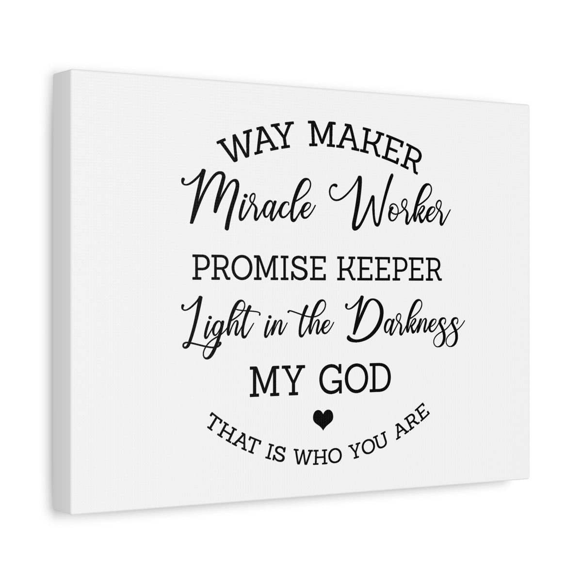 Scripture Canvas Way Maker Isaiah 43:16 Christian Wall Art Print Ready to Hang