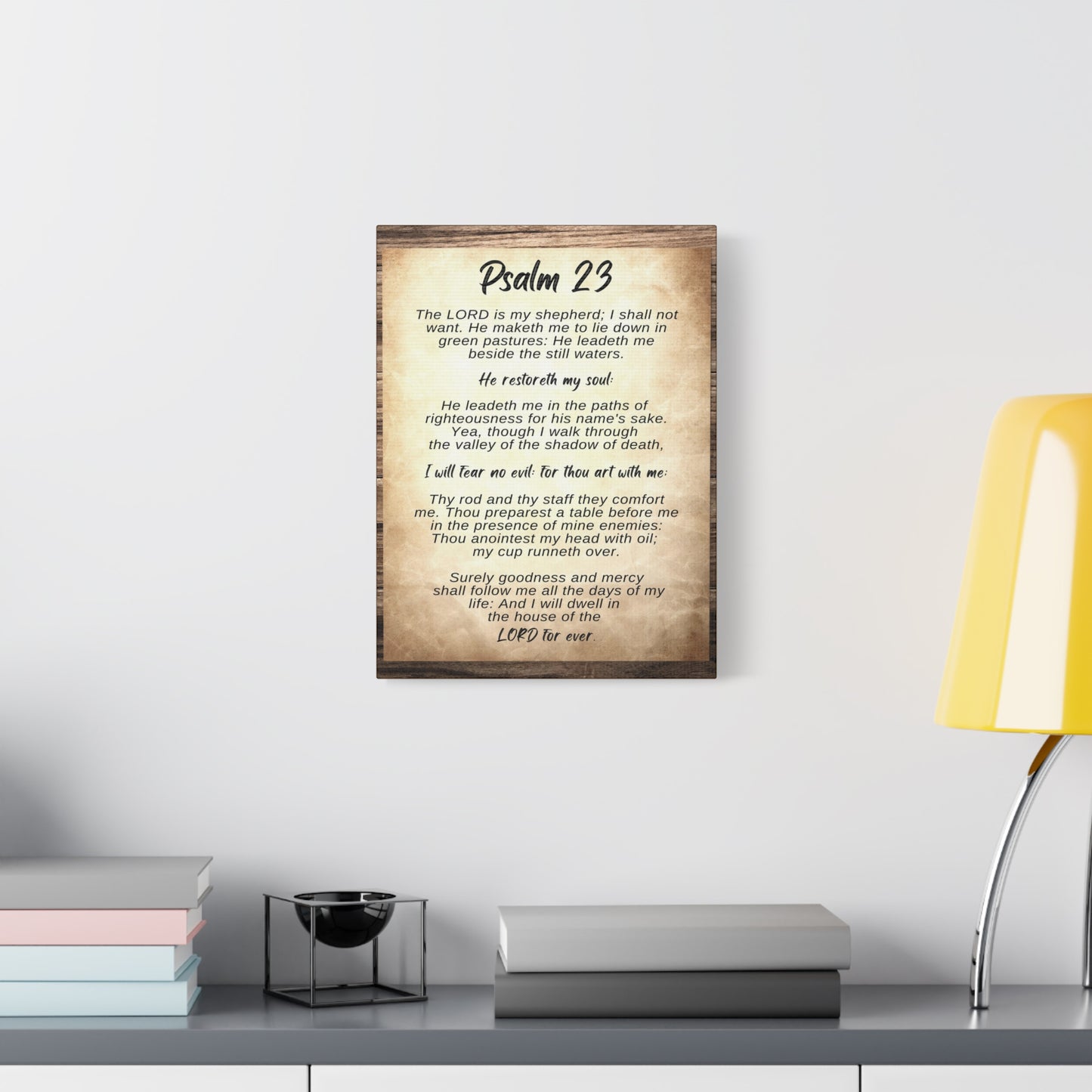 Scripture Walls The Lord Is My Shepherd Psalm 23 Bible Verse Canvas Christian Wall Art Ready to Hang