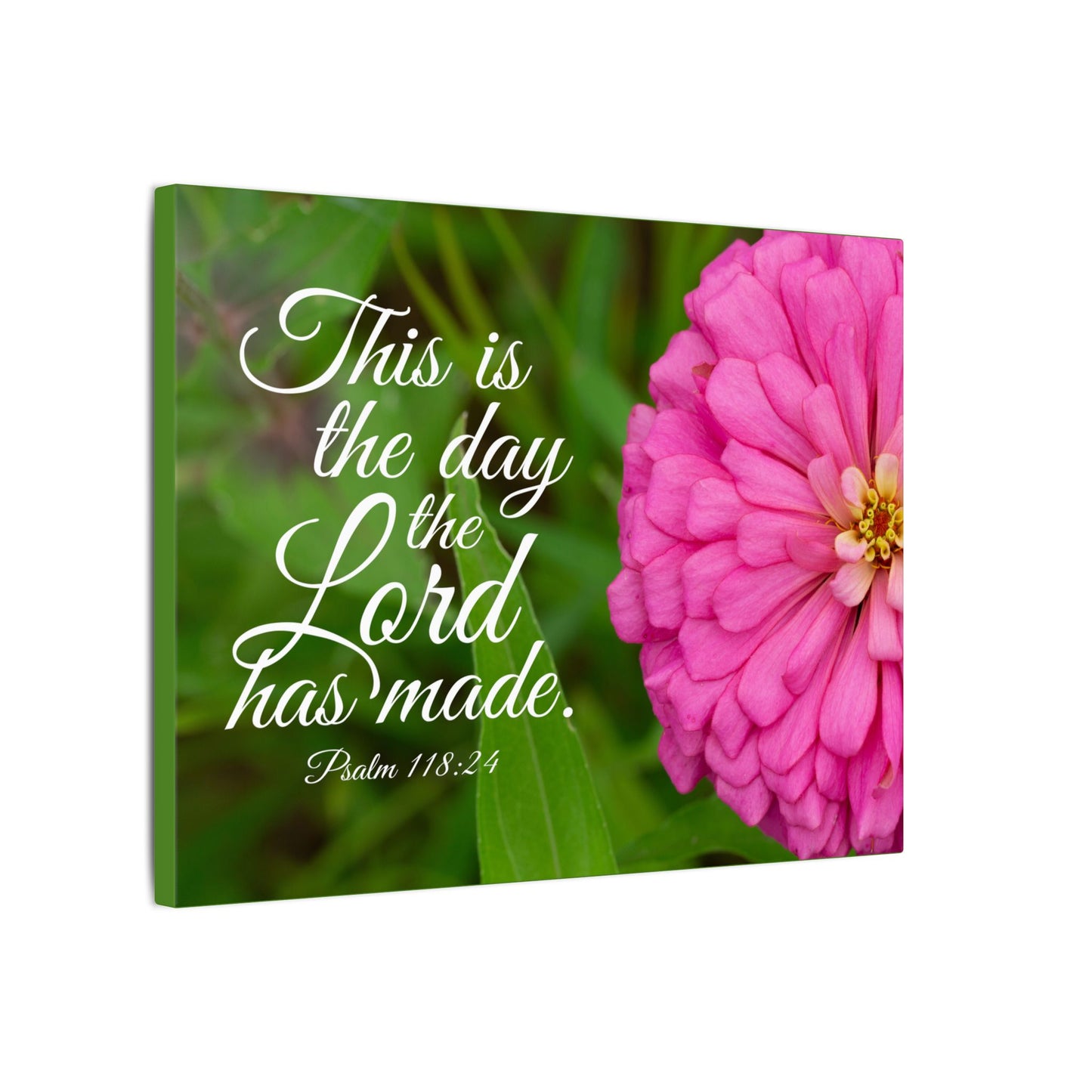 Scripture Canvas The Lord Has Made Psalm 118:24 Christian Wall Art Bible Verse Print Ready to Hang