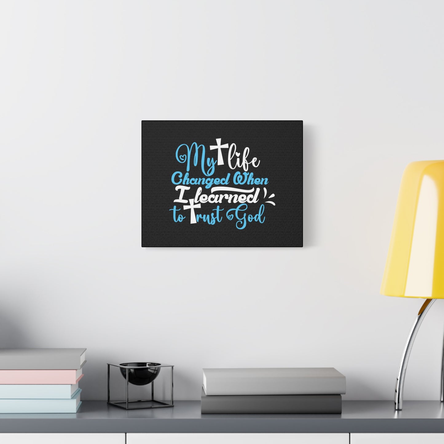 Scripture Canvas I Learned To Trust God Psalm 28:7 Christian Wall Art Bible Verse Print Ready to Hang