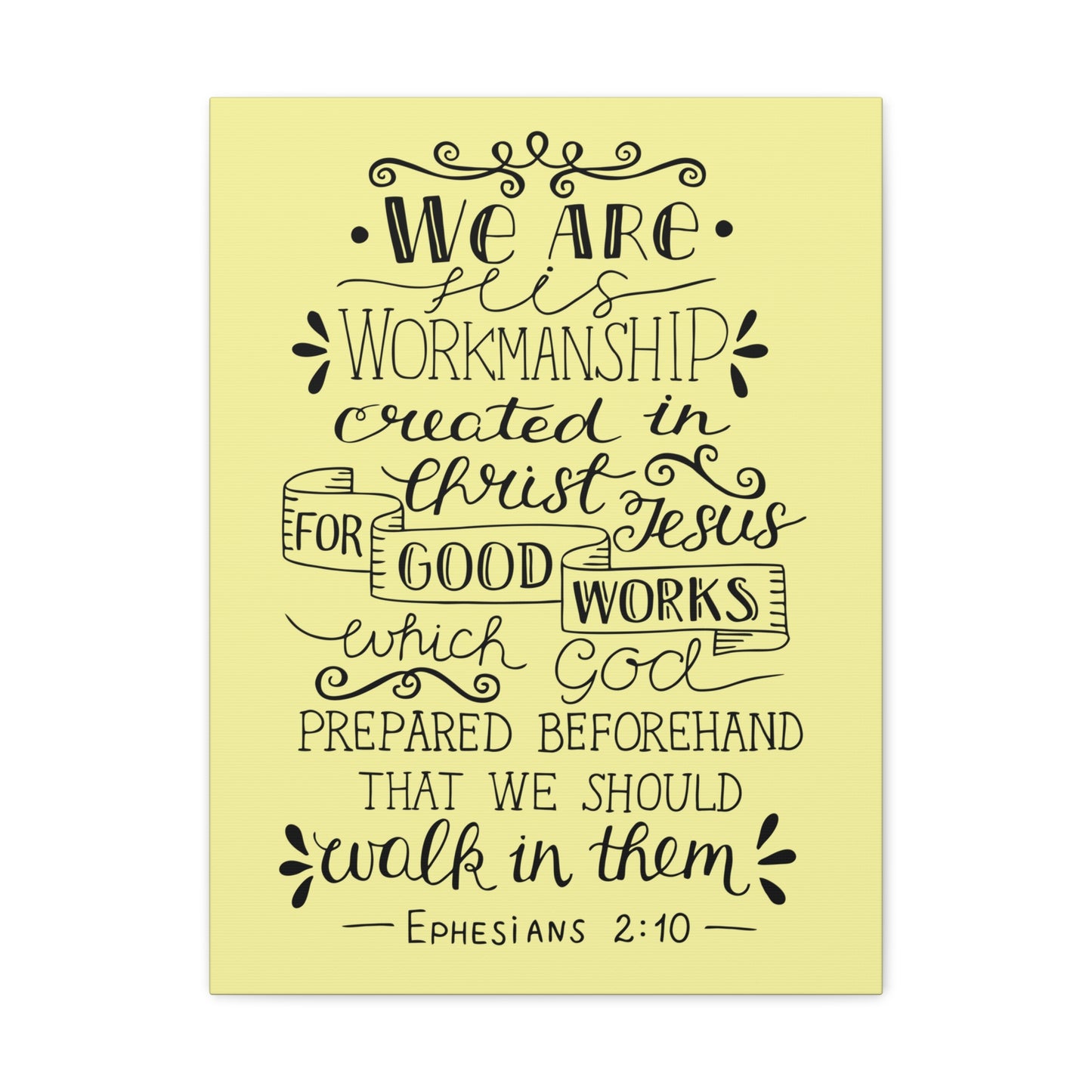 We Are Workmanship Ephesians 2:10 Christian Wall Art Bible Verse Print Ready To Hang