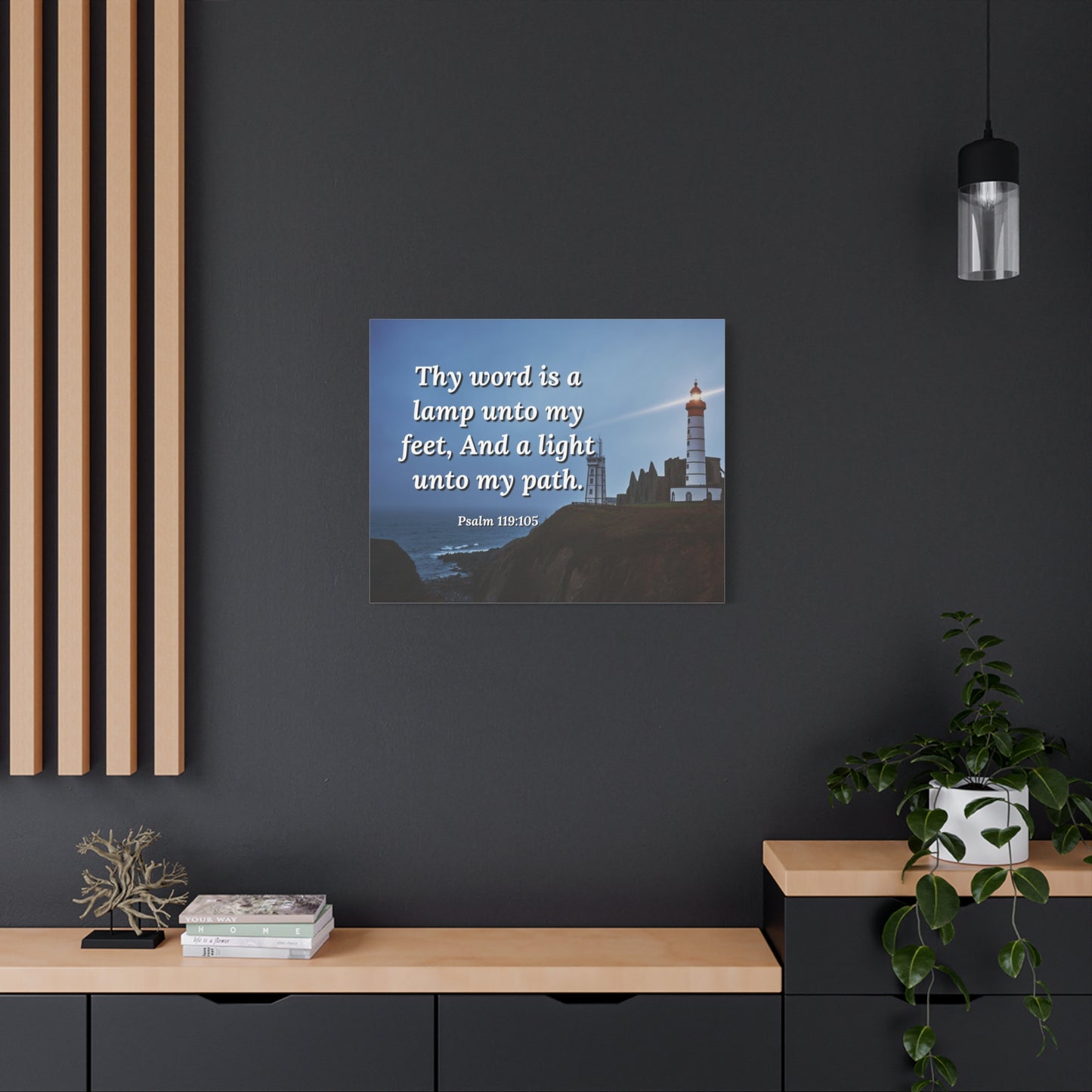Scripture Walls A Lamp Unto My Feet Psalm 119:105 Bible Verse Canvas Christian Wall Art Ready to Hang