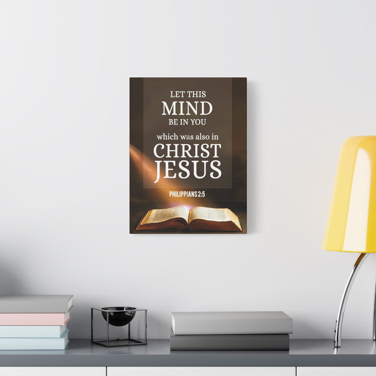 Scripture Canvas Let This Mind Philippians 2:5 Christian Wall Art Bible Verse Print Ready to Hang