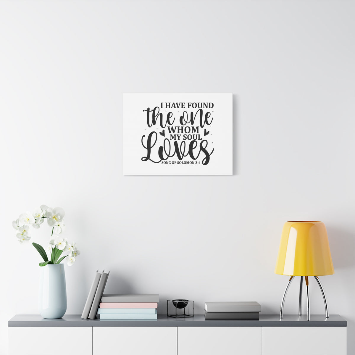 Scripture Canvas My Soul Loves Song Of Solomon 3:4 Christian Wall Art Bible Verse Print Ready to Hang