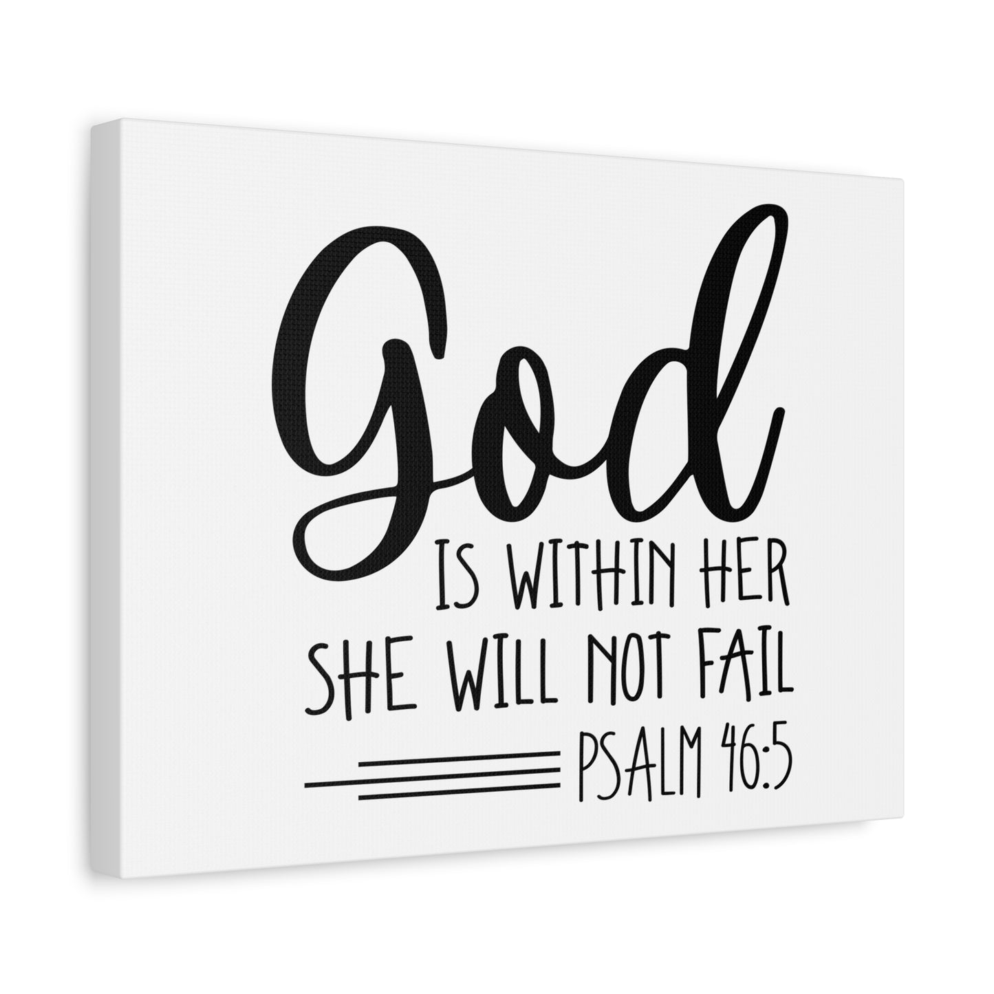 Scripture Walls God Is Within Her Psalm 46:5 Christian Wall Art Bible Verse Print Ready to Hang
