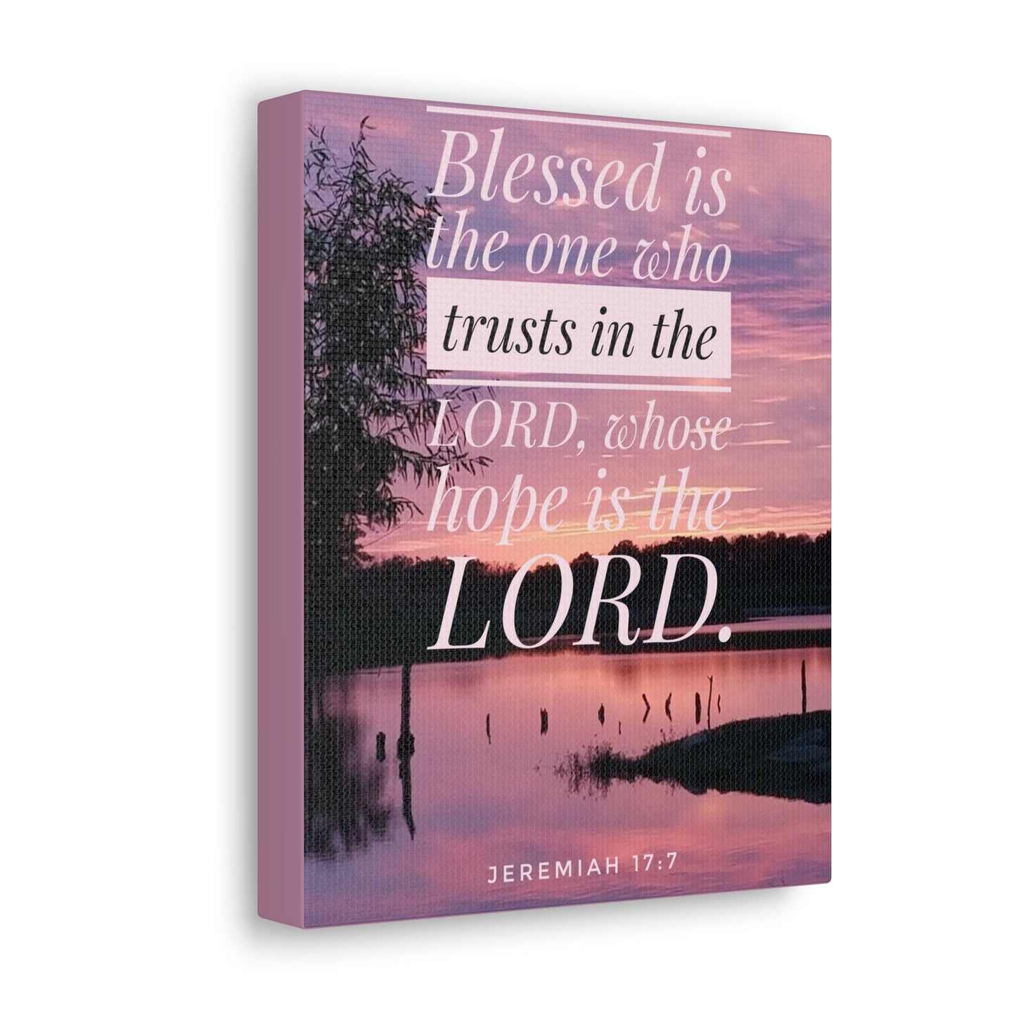 Trusts In The Lord Jeremiah 17:7 Bible Verse Canvas Christian Wall Art Bible Verse Print Ready To Hang