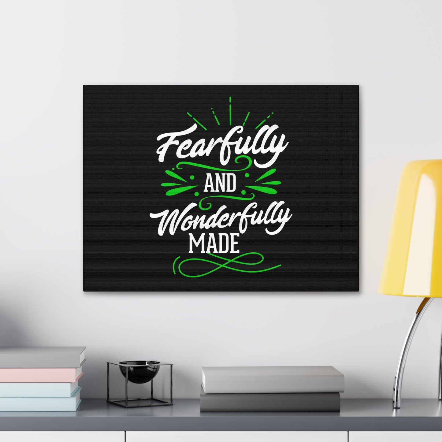 Wonderfully Made Psalm 139:14 Christian Wall Art Print Ready to Hang