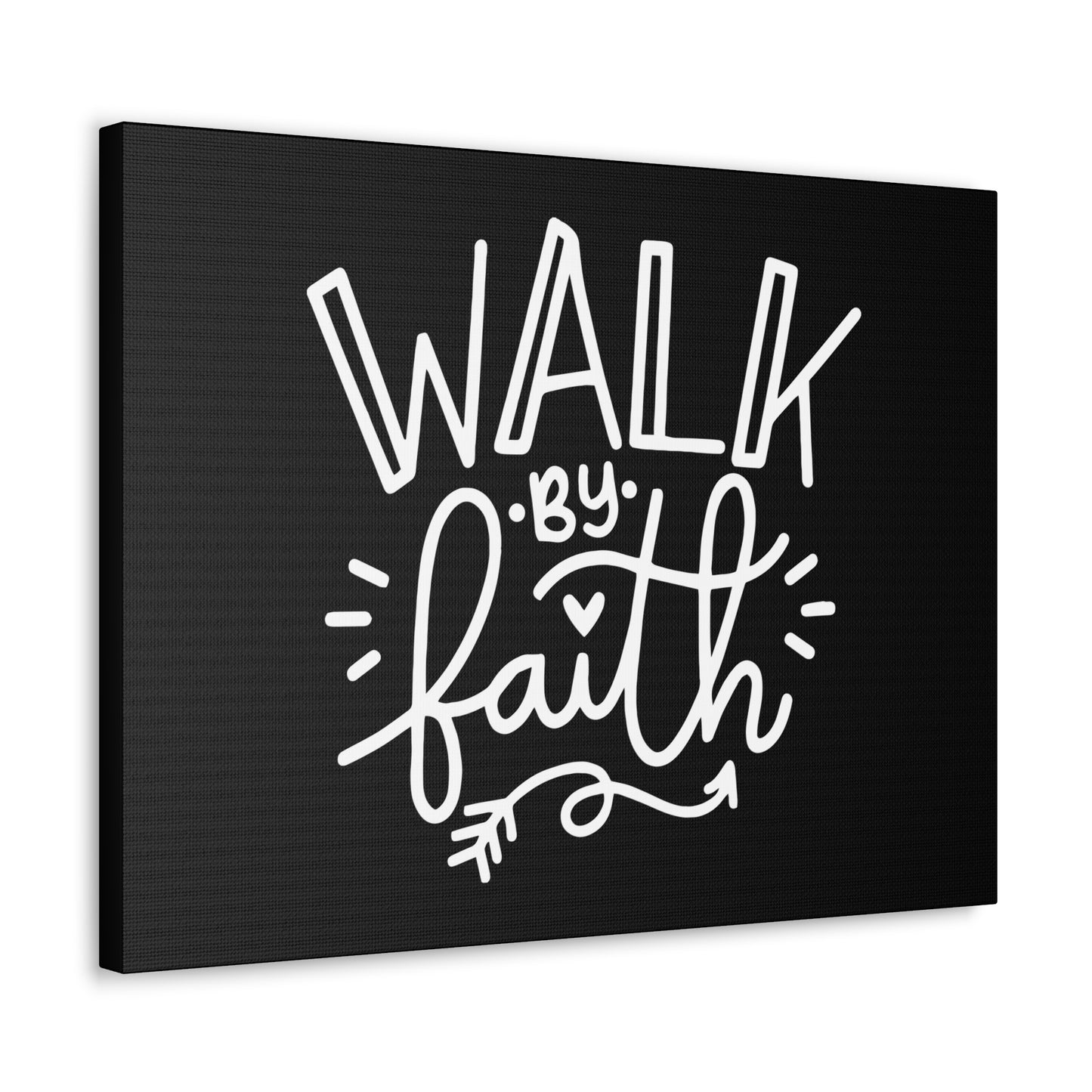 Walk By Faith 2 Corinthians 5:7 Arrow Outlined Christian Wall Art Bible Verse Print Ready to Hang