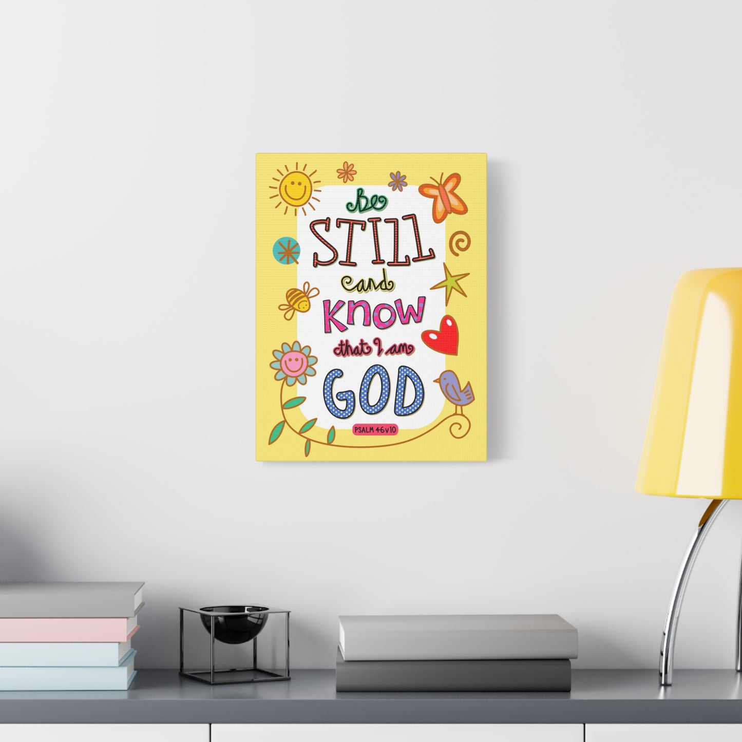 Scripture Walls Know That I Am God Psalm 46:10 Bible Verse Canvas Christian Wall Art Ready to Hang