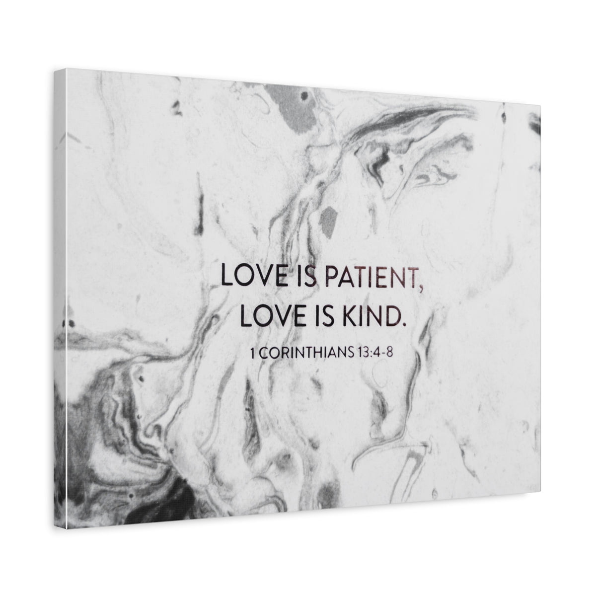 Scripture Canvas Love Is Patient 1 Corinthians 13:4-8 Christian Wall Art Bible Verse Print Ready to Hang