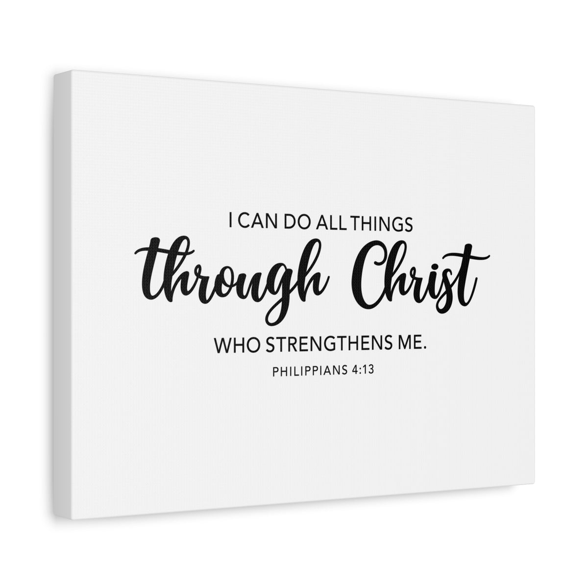 Scripture Canvas Strengthens Philippians 4:13 Christian Wall Art Bible Verse Print Ready to Hang