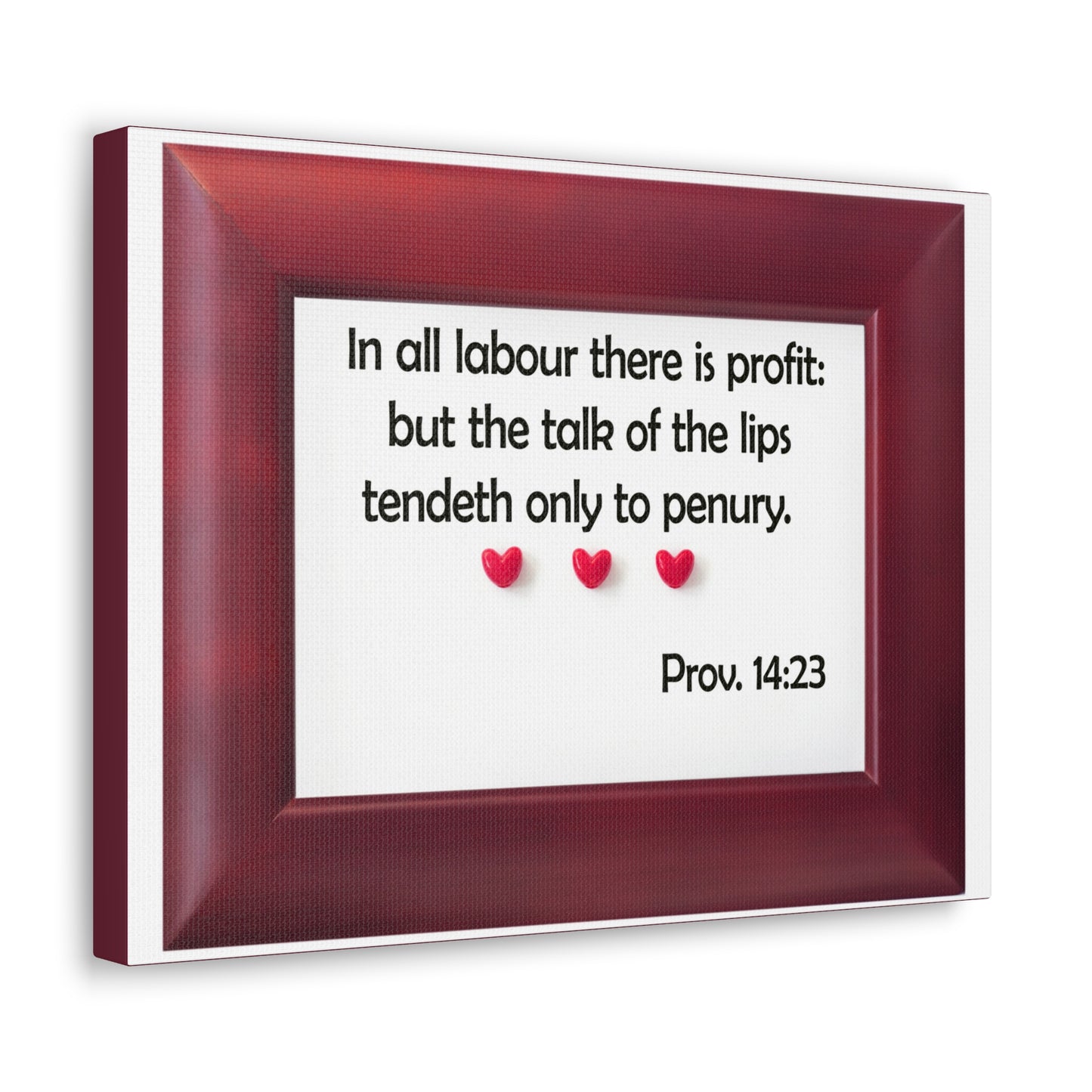 There Is Profit Proverbs 14:23 Bible Verse Canvas Christian Wall Art Bible Verse Print Ready To Hang