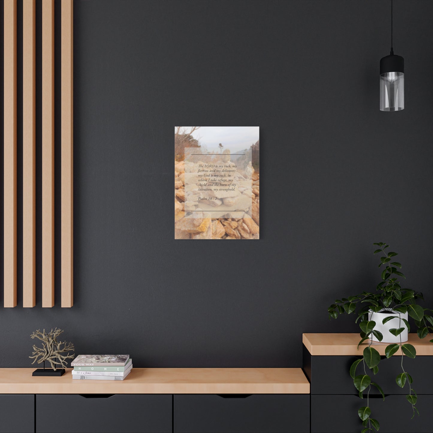 Scripture Walls Horn Of My Salvation Psalm 18:2 Bible Verse Canvas Christian Wall Art Ready to Hang