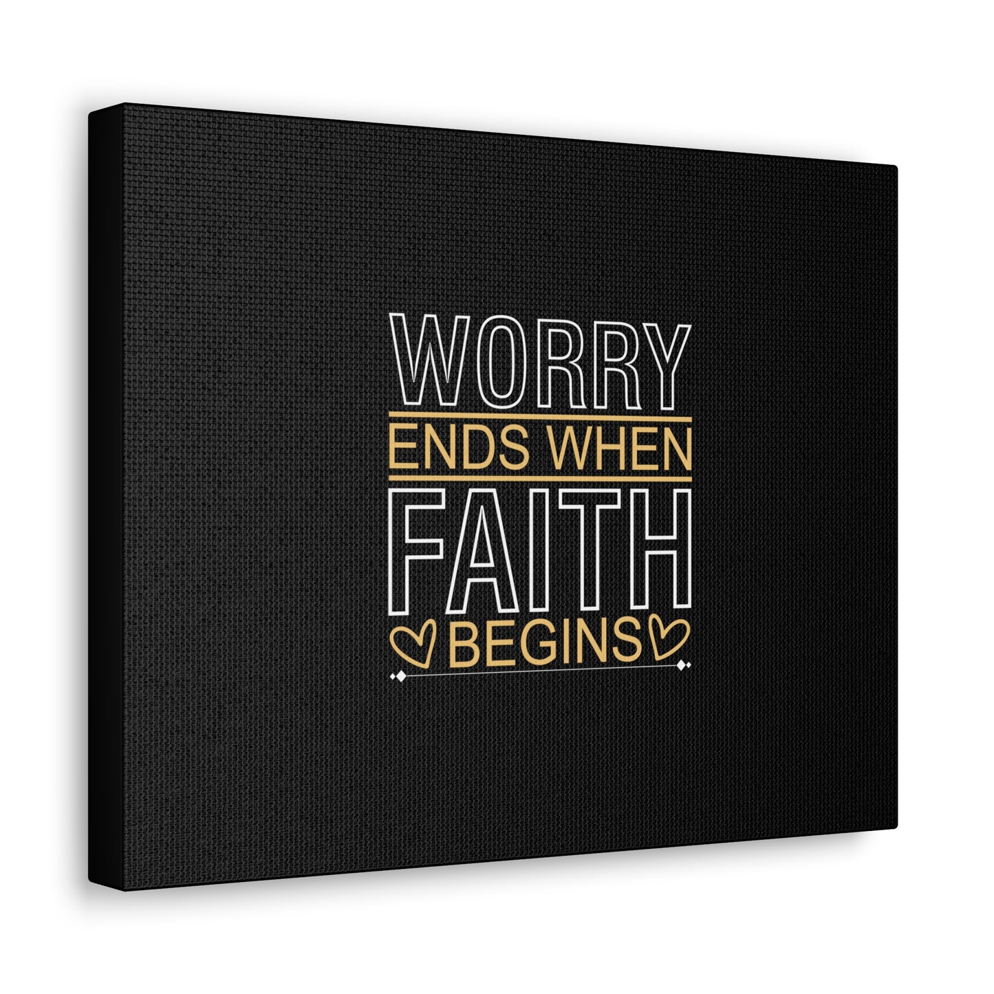 Worry Ends When Faith Begins 1 Peter 5:7 Christian Wall Art Bible Verse Print Ready to Hang