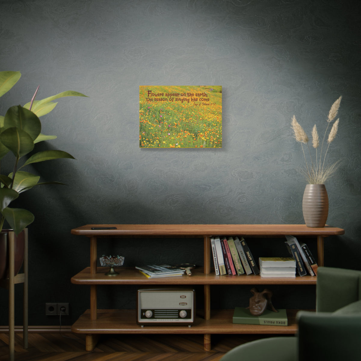 Scripture Canvas Season Of Singing Song Of Solomon 2:12 Christian Wall Art Bible Verse Print Ready to Hang