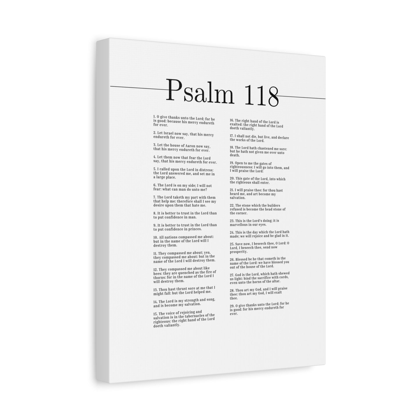 Scripture Canvas The Lord Is On My Side Psalm 118 Christian Wall Art Bible Verse Print Ready to Hang