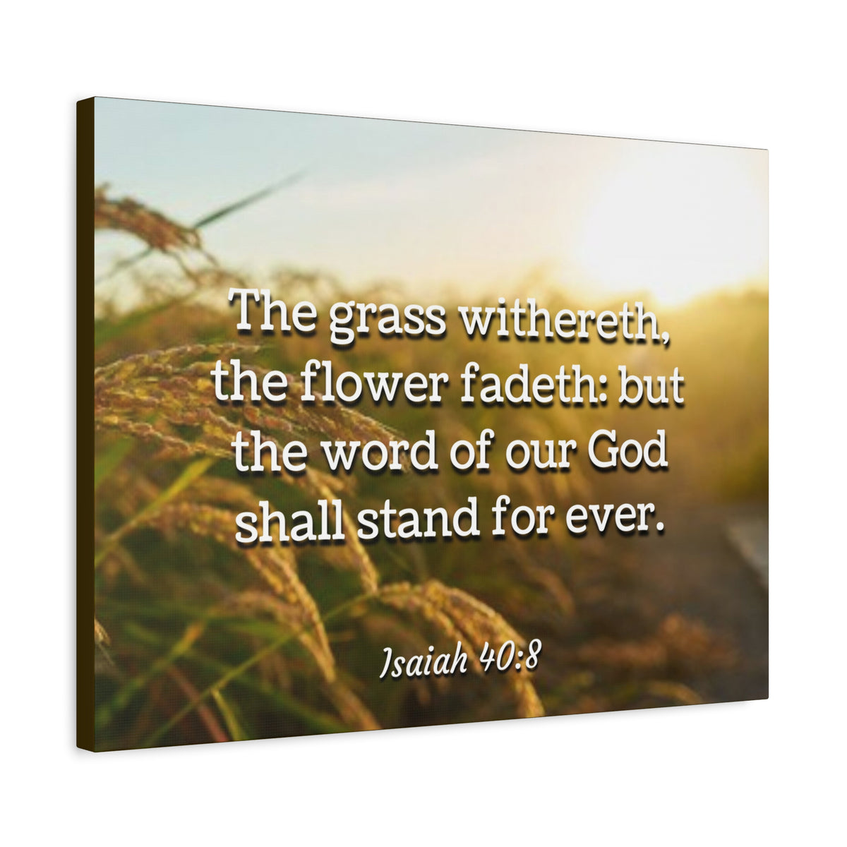 Scripture Canvas Stand For Ever Isaiah 40:8 Christian Wall Art Bible Verse Print Ready to Hang