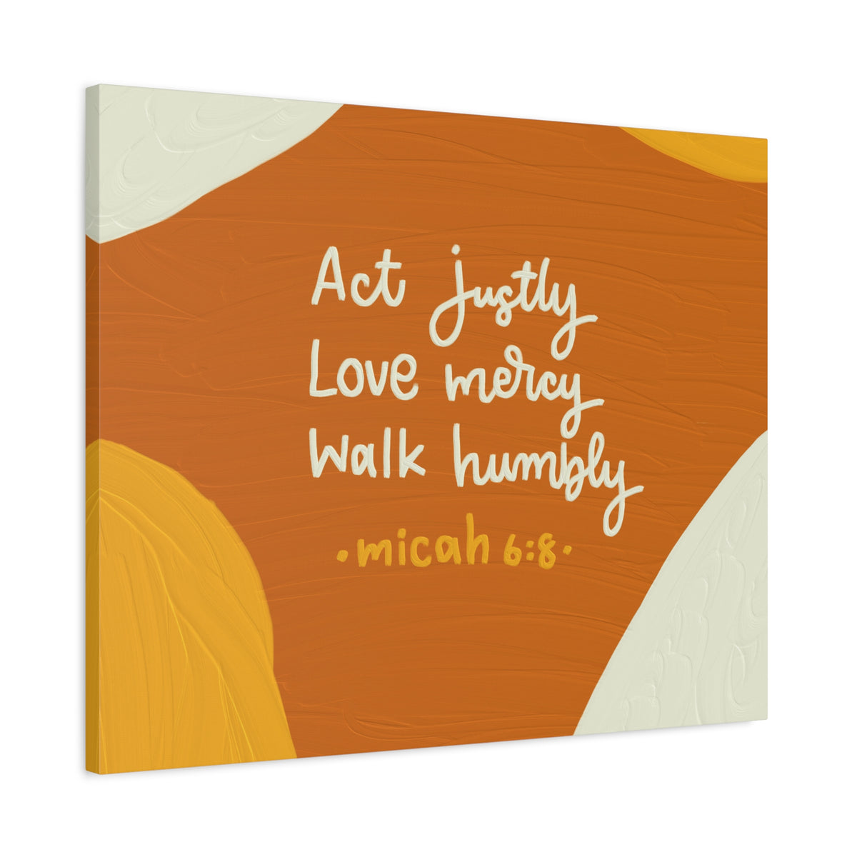 Scripture Canvas Act Justly Micah 6:8 Wall Art Bible Verse Print Ready to Hang
