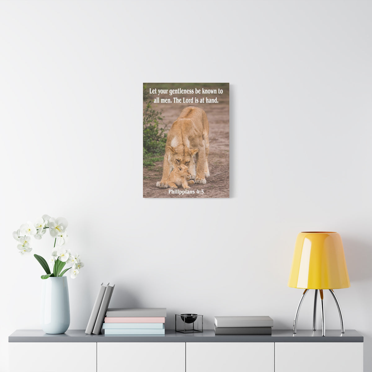 Scripture Canvas The Lord is at Hand Philippians 4:5 Christian Wall Art Bible Verse Print Ready to Hang