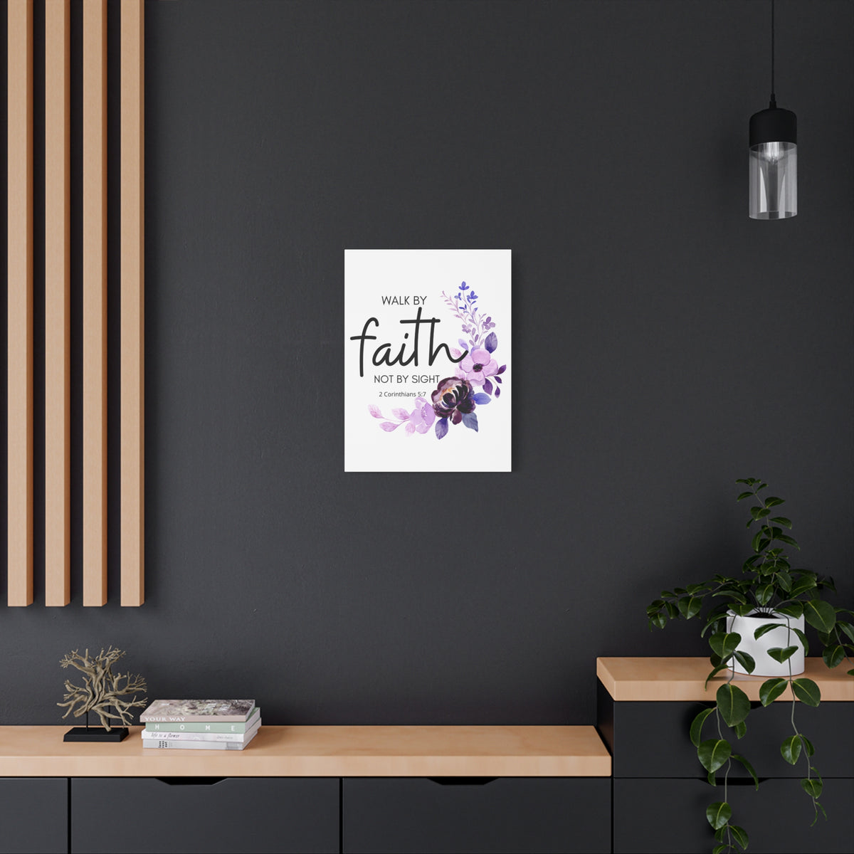 Scripture Walls Walk by Faith 2 Corinthians 5:7 Bible Verse Canvas Christian Wall Art Ready to Hang Unframed