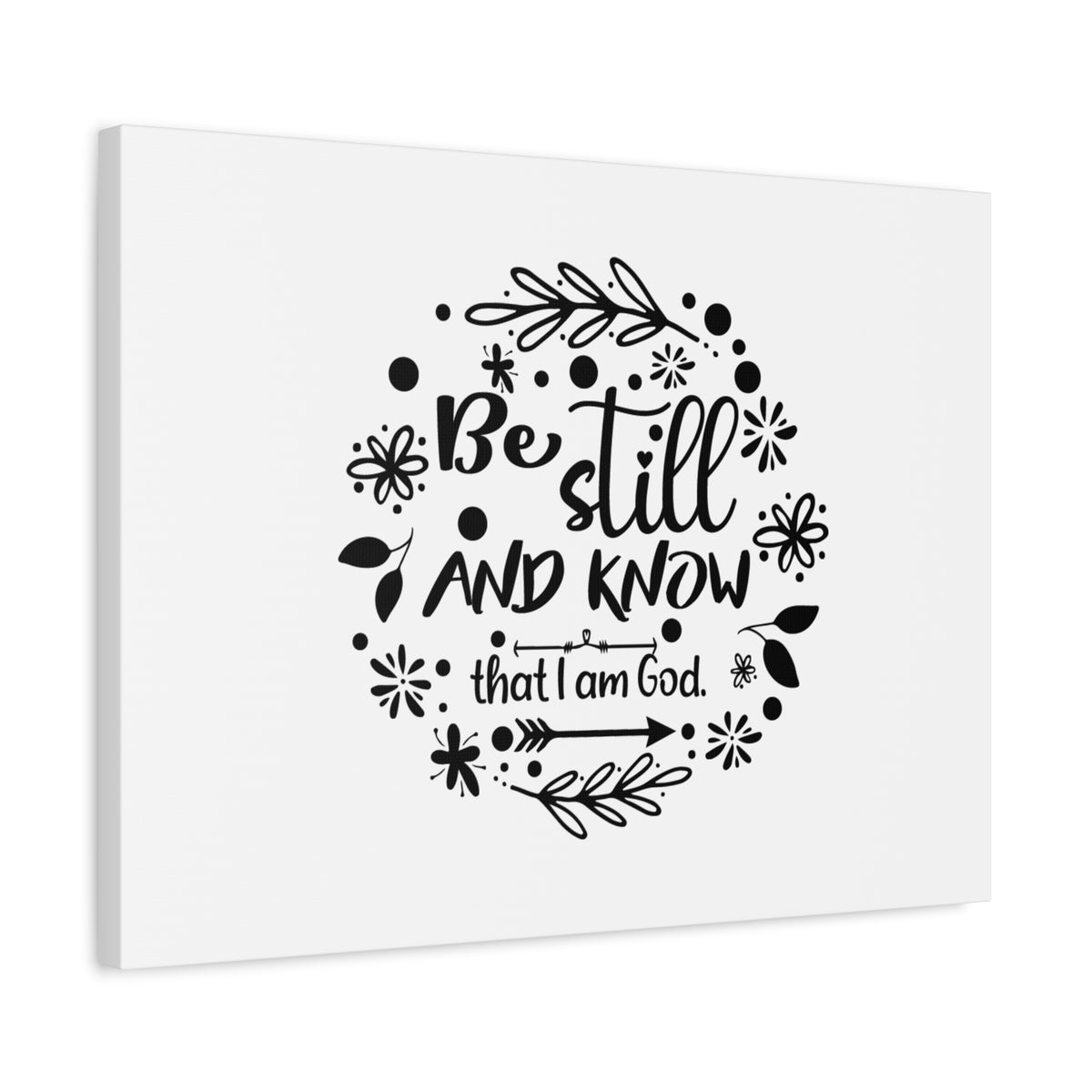 Scripture Canvas Be Still And Know That I Am God Psalm 46:10 Christian Wall Art Bible Verse Print Ready to Hang