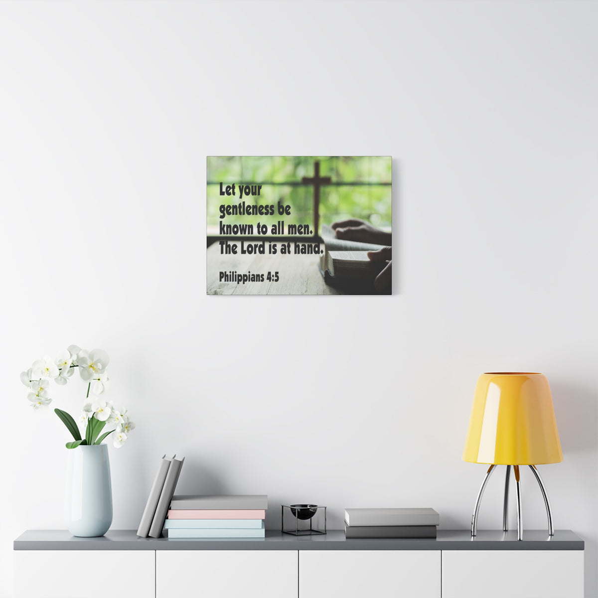 Scripture Canvas The Lord is at Hand Philippians 4:5 Christian Wall Art Bible Verse Print Ready to Hang